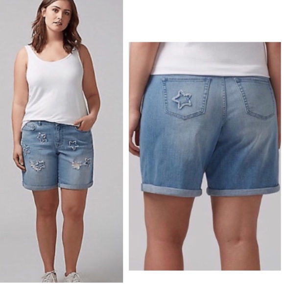 lane bryant jean shorts